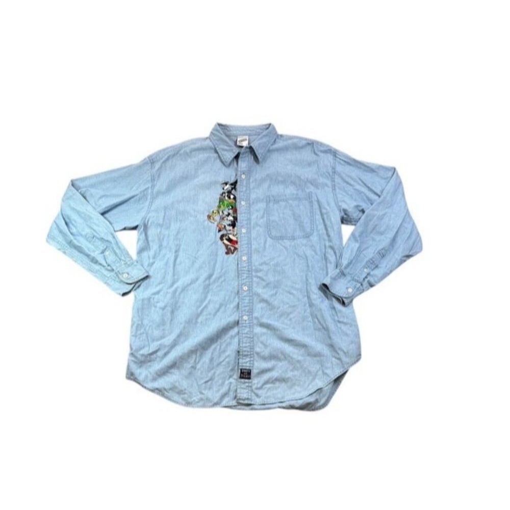 Vtg 90’s Looney Tunes Toons Unisex Shirt Size Large - Oxford-Warner Bros-Tweety